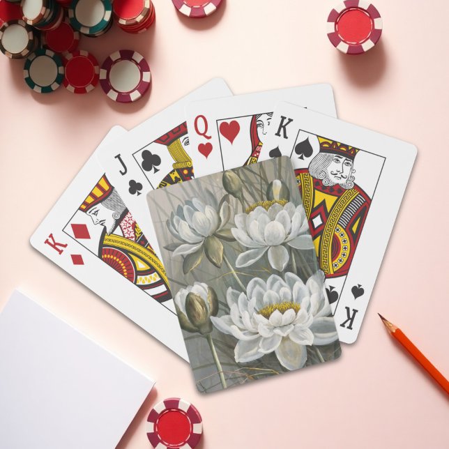 Baralho Ellis Rowan White Water Lily Vintage Flowers (Criador carregado)