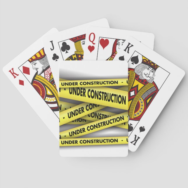 Baralho Em Construção De Cartões De Jogar (Verso)