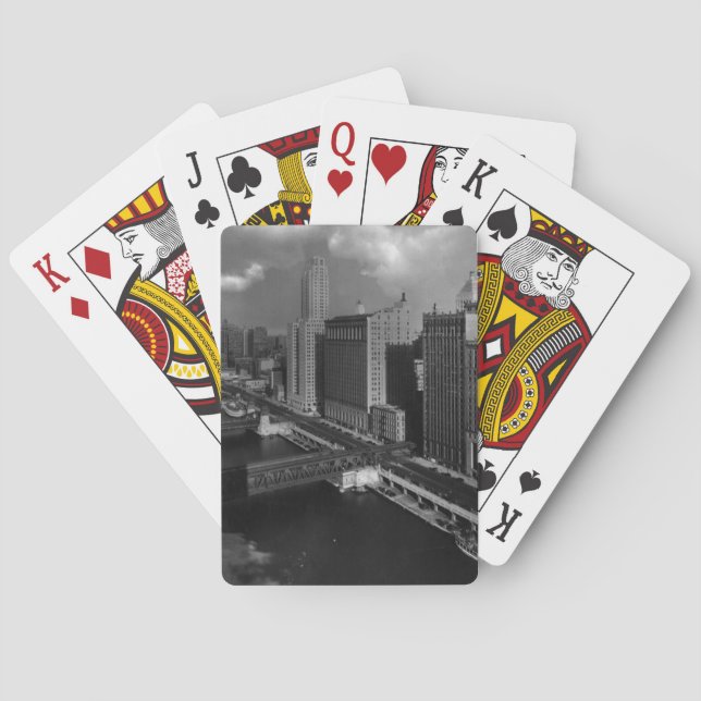 Baralho Em novembro de 1939:  A cidade de Chicago (Verso)