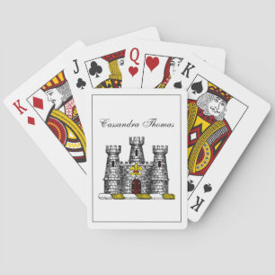 Baralho Emblema de Castelo Heráldico Vintage Brasão de Arm