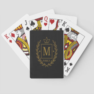 Baralho "Emblema Real NMKY – Design de Crista com Monogram