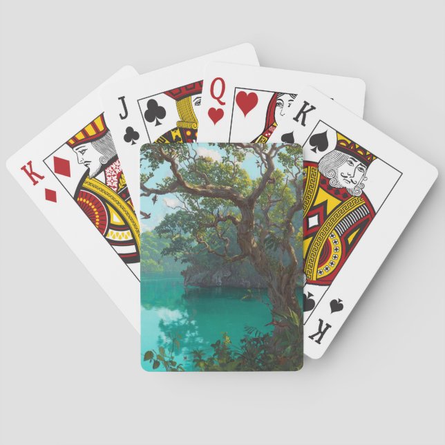Baralho Emerald Jungle Lagoon Playing Cards (Verso)