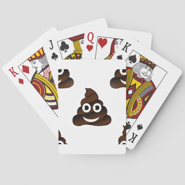Baralho emoji de cocô engraçado (Verso)