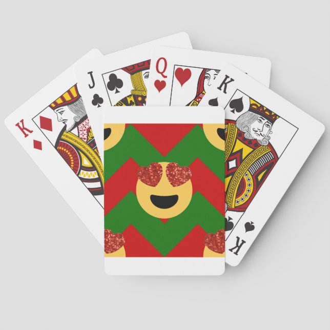 Baralho emoji do coração de natal (Verso)