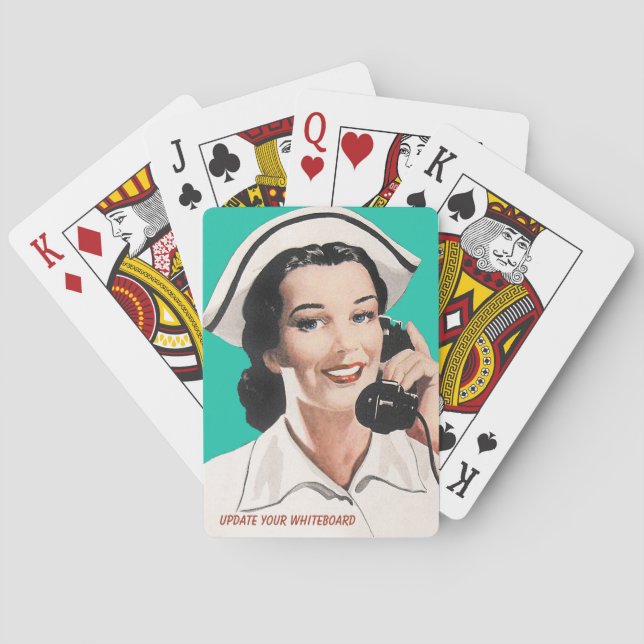 Baralho Enfermeira Enfermeira Engraçada Conselho Espanhol (Verso)