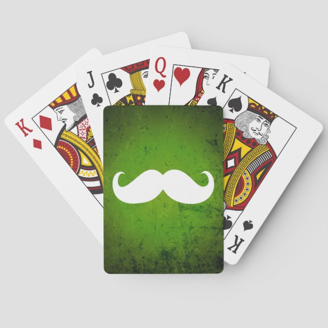 Baralho Engraçado branco bigode 3 (Verso)