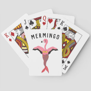 Baralho Engraçado Mermingo Gráfico: Cartões Flamingo-Merma