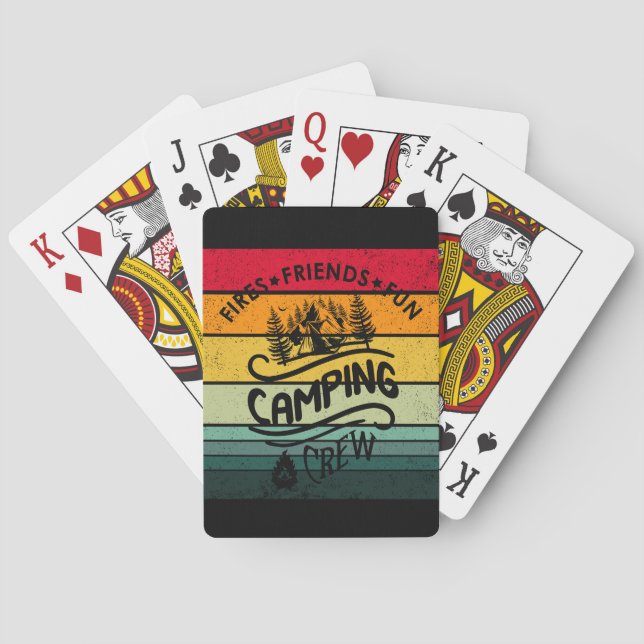 Baralho Engraçado pessoal de acampamento slogan divertidos (Verso)