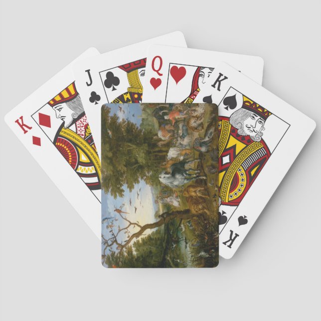 Baralho Entrada dos animais na arca de Noah (Brueghel) (Verso)