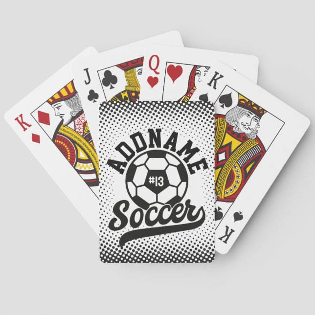 Baralho Equipe de futebol Personalizada do ADD NAME do jog (Verso)