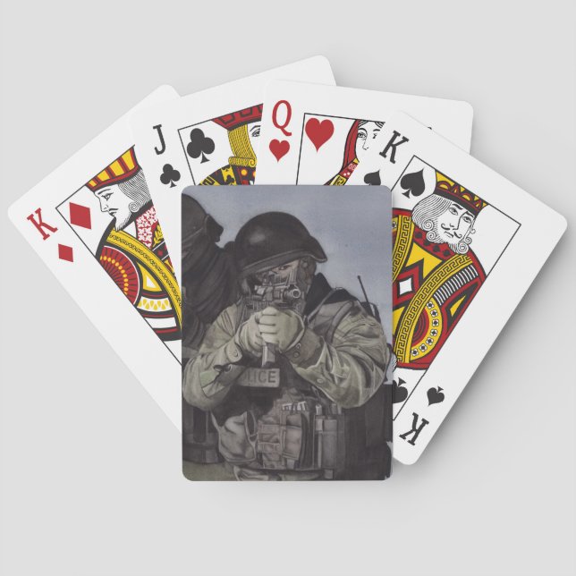Baralho Equipe Swat Faça Contar Cartas de Jogar Poker (Verso)
