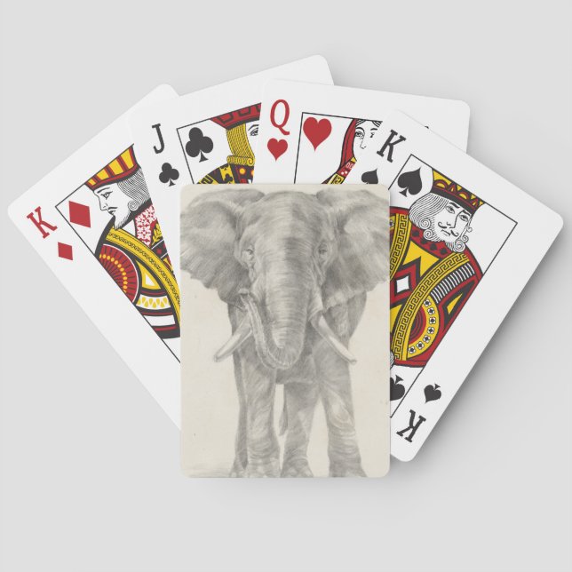 Baralho esboço elefante (Verso)