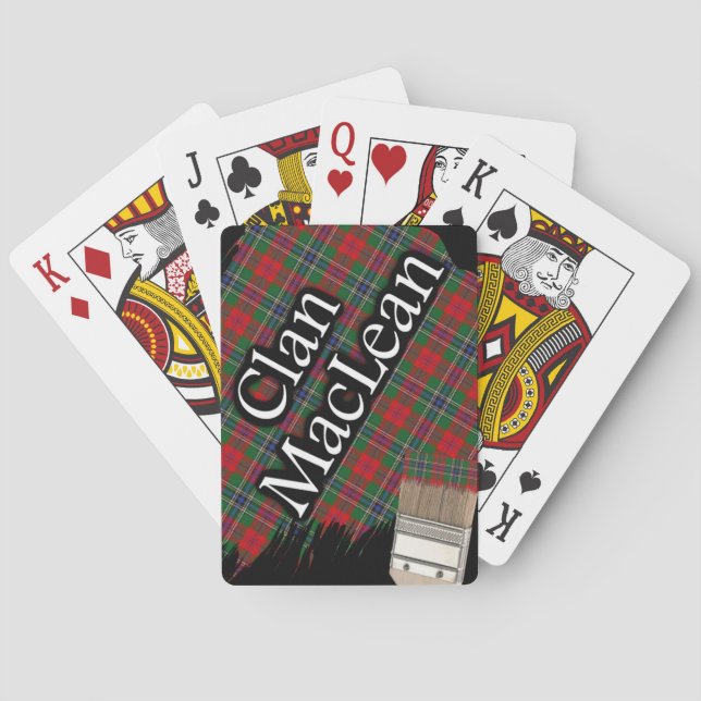 Baralho Escocês Clan MacLean Tartan Paint Brush (Verso)