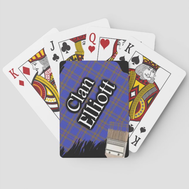 Baralho Escova de pintura escocesa do Tartan de Elliott do (Verso)