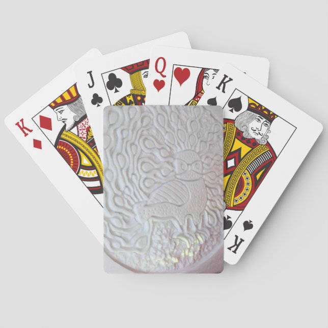 Baralho Escultura de neve de Peacock, Hotel de Glace, Queb (Verso)