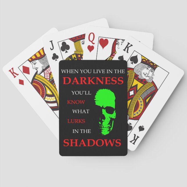 Baralho Escuridão e Sombras Horreram Halloween (Verso)