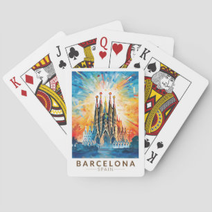 Baralho Espanha de Barcelona La Sagrada Familia Viagem Art
