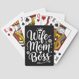 Baralho Esposa Mãe Chefe Dia de as mães Bonito Presente
