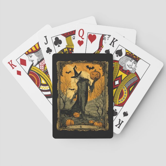 Baralho Esqueleto com placa de Tarot de Pumpkin Mau (Verso)