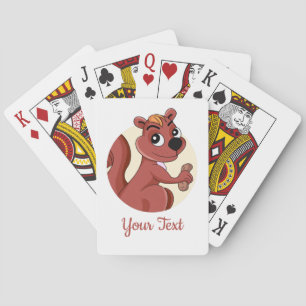 Baralho Esquilo de desenho animado bonito com cartas de jo
