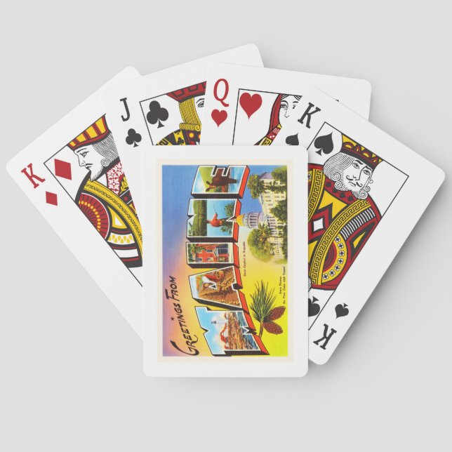 Baralho Estado de Maine MIM lembrança velha das viagens (Verso)