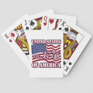 Baralho Estados Unidos da América est 1776 com USA Flag