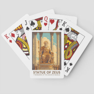 Baralho Estátua de Zeus Sete Maravilhas do Mundo Vintage