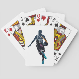 Baralho Estilo de Silhueta Desafio do Esporte de Basquete