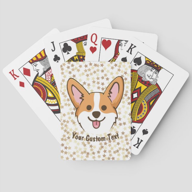 Baralho Estrelas de Cão-Papoeiro Personalizadas Pembroke W (Verso)