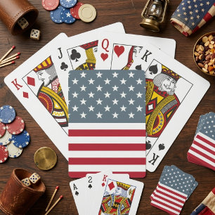 Baralho Estrelas e faixas Patrióticas da Bandeira American