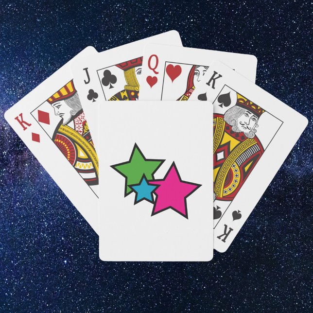 Baralho Estrelas Neon Cor Rosa Azul Verde (Criador carregado)