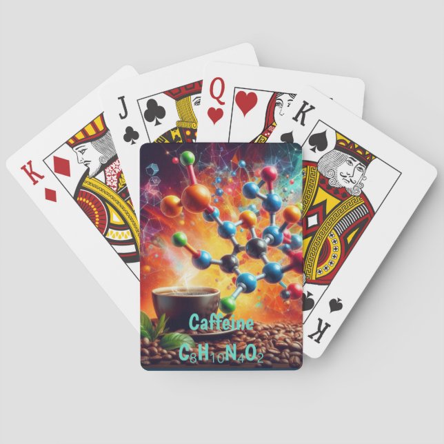 Baralho Estrutura de Cafeína Molecular - Café de Arte Cien (Verso)
