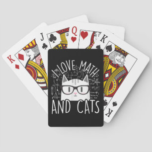 Baralho Eu Adoro Matemática E Gatos Gatinhos Bonitos
