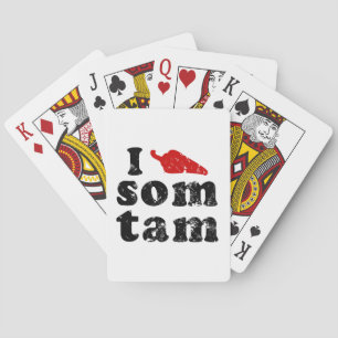 Baralho Eu Adoro Som Tam Arkansas Thai Comida Isaan
