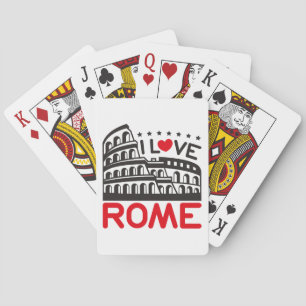 Baralho Eu amo Roma Itália Colosseum Viagem