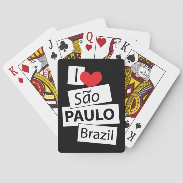 Baralho Eu amo Sao Paulo Brasil (Verso)