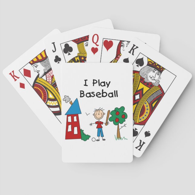Baralho Eu jogo beisebol (Verso)