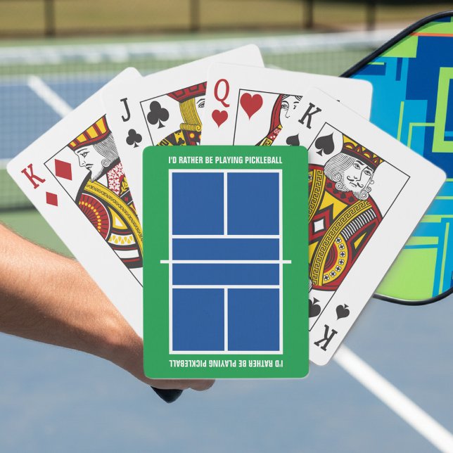 Baralho Eu preferencialmente estaria jogando picleball, co (pickleball playing cards)