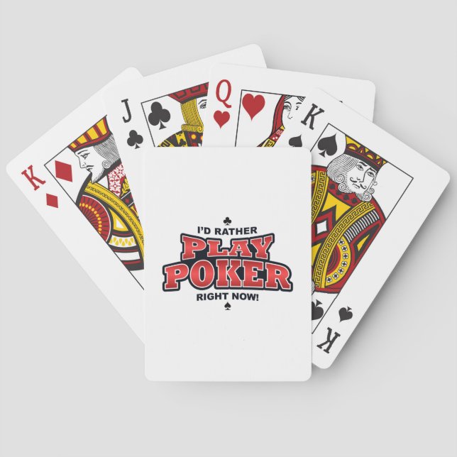 Baralho Eu Preferencialmente Jogava Poker Agora Jogando Ca (Verso)
