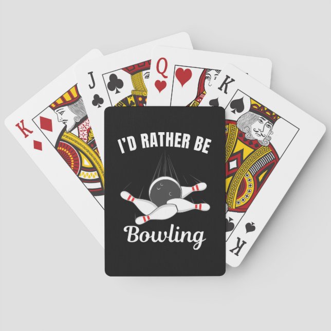 Baralho Eu preferiria estar jogando boliche (Verso)