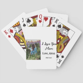 Baralho Eu te amo mãe dia de as mães elegante adicionar te