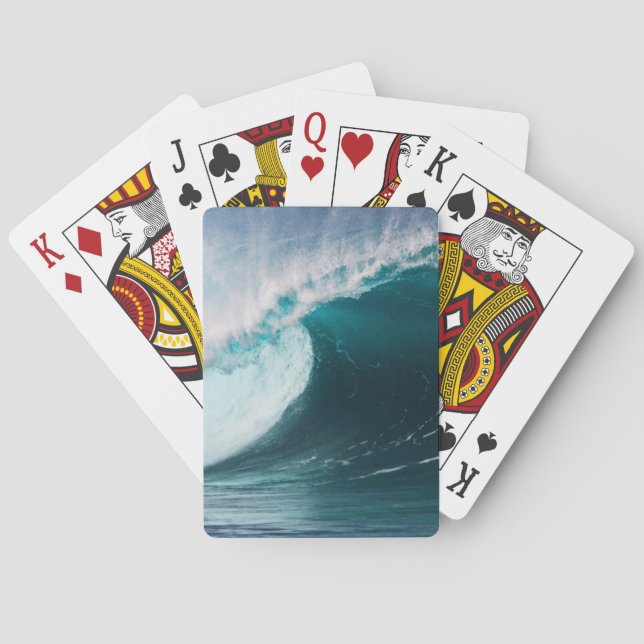 Baralho EUA, Havaí, Oahu, Grandes ondas (Verso)