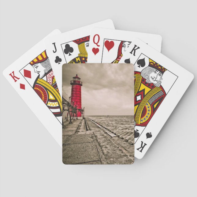 Baralho EUA, Michigan, Farol de Grand Haven (Verso)