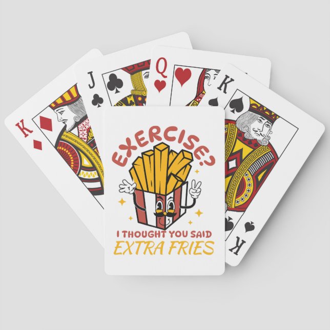 Baralho Exercício Eu Achei Que Você Disse Batatas Fritas E (Verso)