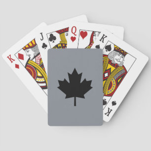 Baralho Exposição preta canadense da folha de bordo