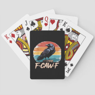 Baralho F-Caw-F Corvo Humor Engraçado Gótico Retrô Clássic