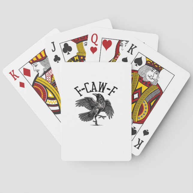 Baralho F Caw F Crow Criativo Casual (Verso)