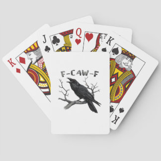 Baralho F-Caw-F Funny Raven Pun Gothic Crow Humor Vintage