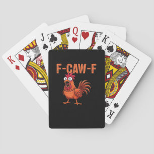 Baralho F Caw F Galinha Engraçada Clássico Estilo Moderno