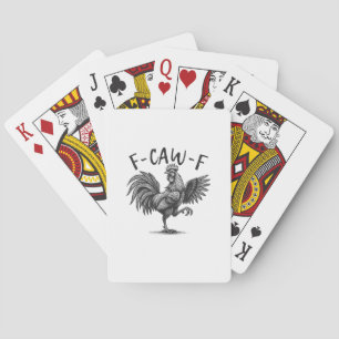 Baralho F Caw F Galo, F-Caw-F Humor de Galinha Engraçado L